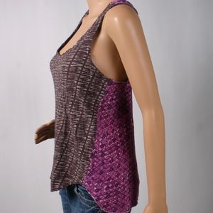 Silence + Noise multi pattern racer back tank top